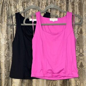 Olive & Oak Vibrant Pink and Black Camisole Set